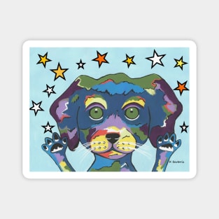 PET Store Puppy Pick Me Dog Painting - Cute Dog Art Magnet