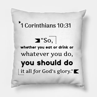 1 Corinthians 10:31 Pillow