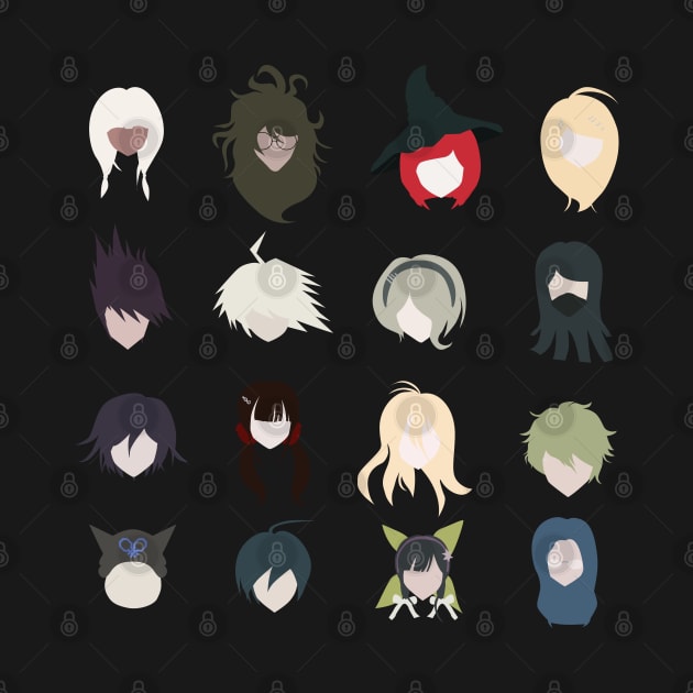 danganronpa v3 cast minimalistic by katanaballs