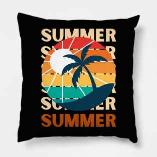 Hello summer sunset Beach summertime Adventure travel lover palm tree sun Pillow