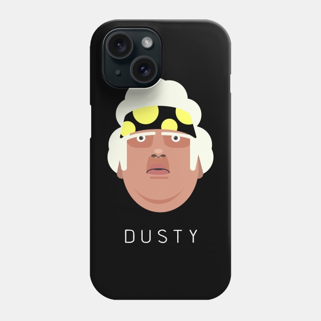 Dusty Rhodes Head (with Text) Phone Case by FITmedia