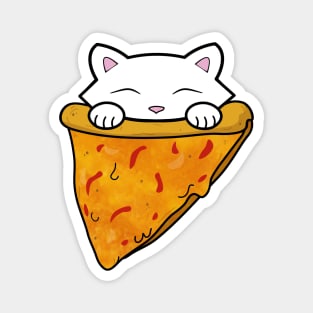 Cat eating a pizza Magnet