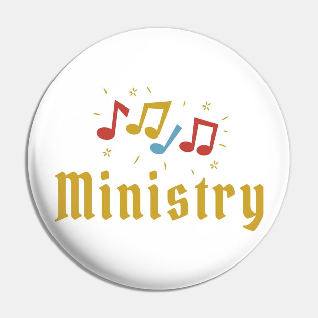 Black Music Ministry T-Shirt Pin by ACH PAINT