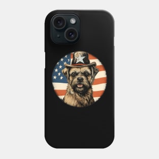 Patriotic Border Terrier Phone Case