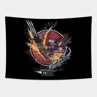 VEGA: FLYING BARCELONA ATTACK - RED/PURPLE Tapestry