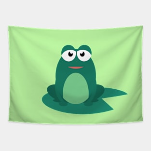 Cute Green Frog Tapestry