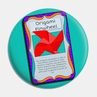 Origami Trading Cards - Pinwheel Pin