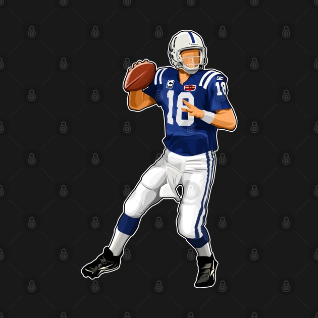 Peyton Manning #18 Passes by GuardWall17