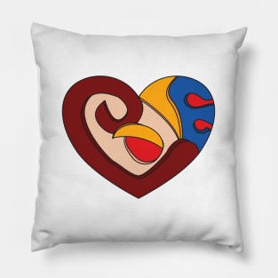 HEART IN VIVID SHADES Pillow