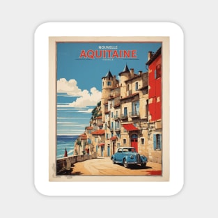 Nouvelle Aquitaine France Vintage Poster Tourism Magnet