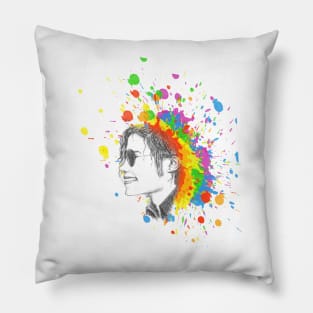 Michael Jackson Rainbow portrait Pillow