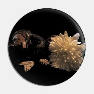 Moth, Shell, and Florals - Baroque Inspired Dark Still Life Photo Pin