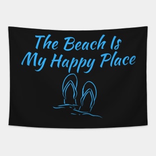 The Beach Is My Happy Place Tapestry