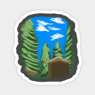 house in the forest Magnet