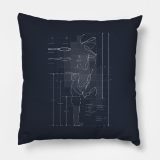 Juggler Blueprint Pillow