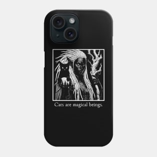 Witch With A Cat Phone Case