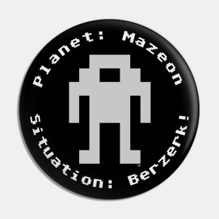 Planet Mazeon Robot - Light Monochrome Pin