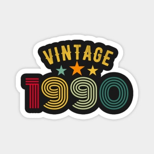 Vintage 1990 Birthday design Magnet