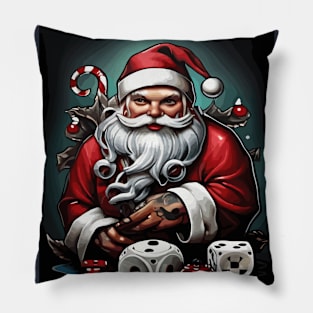 Santa christmas & dices Pillow