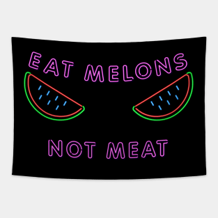 Eat Melons Not Meat Tapestry