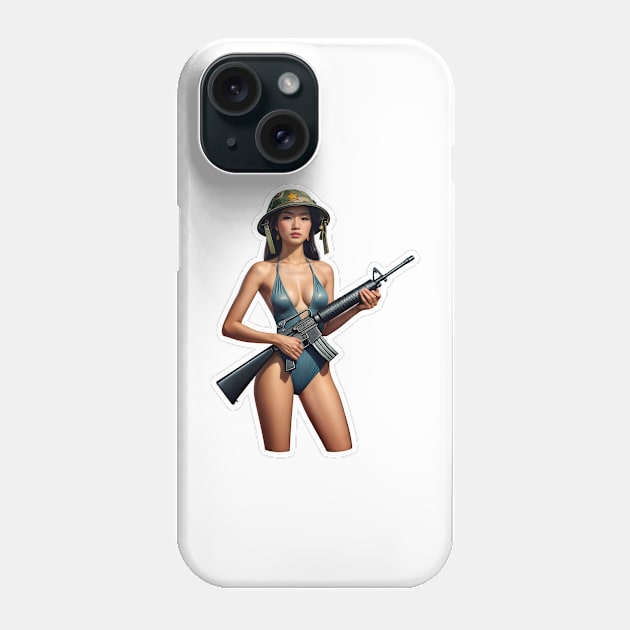 Pinup Girl Phone Case by Rawlifegraphic