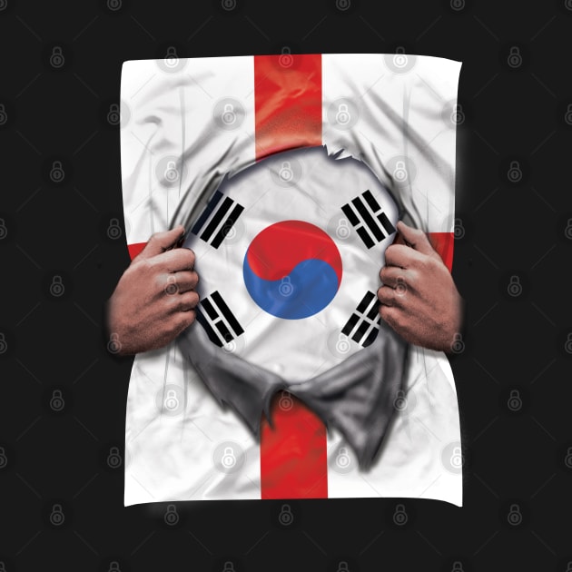 South Korea Flag English Flag Ripped - Gift for South Korean From South Korea by Country Flags