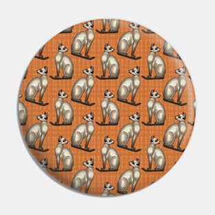 Siamese Cat Surface Pattern by Kate VanFloof Pin