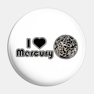 Electric Solar System I Heart Mercury Pin