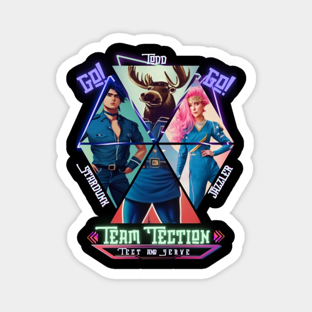 Go Go Team ‘Tection! Front and Back Edition Magnet by MegBliss