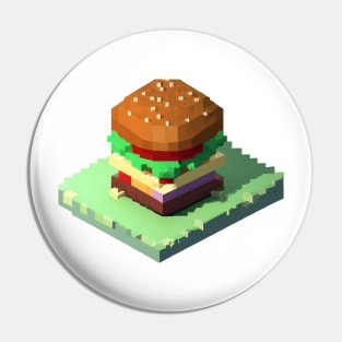 Pixel art burger 3 Pin