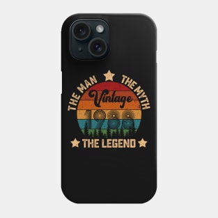 Father's Day Shirt Vintage 1988 The Men Myth Legend 32nd Birthday Gift Phone Case