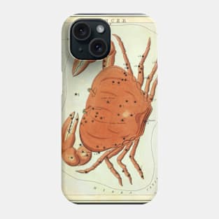Cancer the Crab, from Urania's Mirror, Vintage Signs of the Zodiac Phone Case