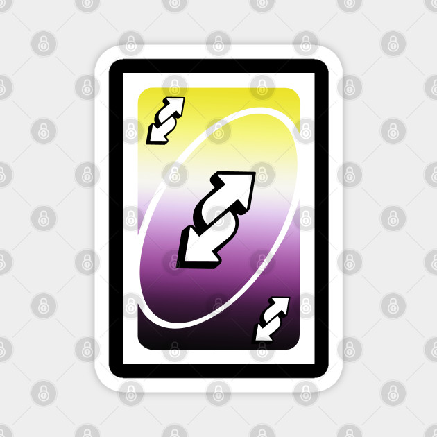 Nonbinary Enby Sticker - Non Binary Uno Reverse Card Emoji,Non