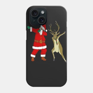 Dabbing Santa And Reindeer Christmas Dab Phone Case