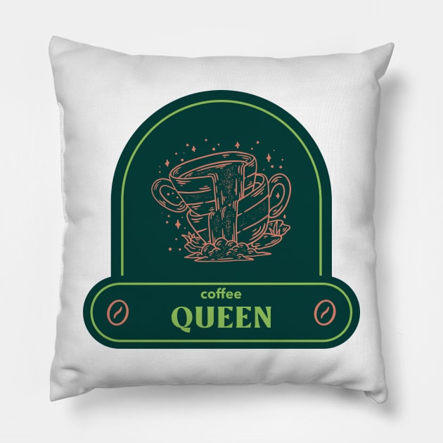 coffee queen Pillow by tedd