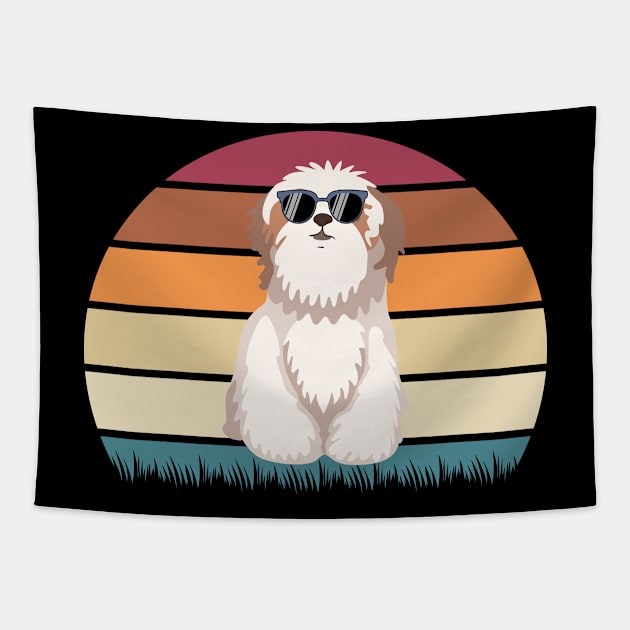 cool retro dog Tapestry by Ericokore