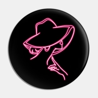 Pink Deco Art Deco Woman Fashion Pin