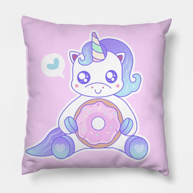 Donut Unicorn Pillow by jessycroft