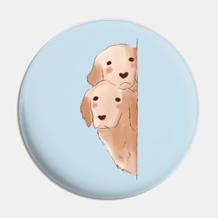 Cute golden retriever drawing Pin