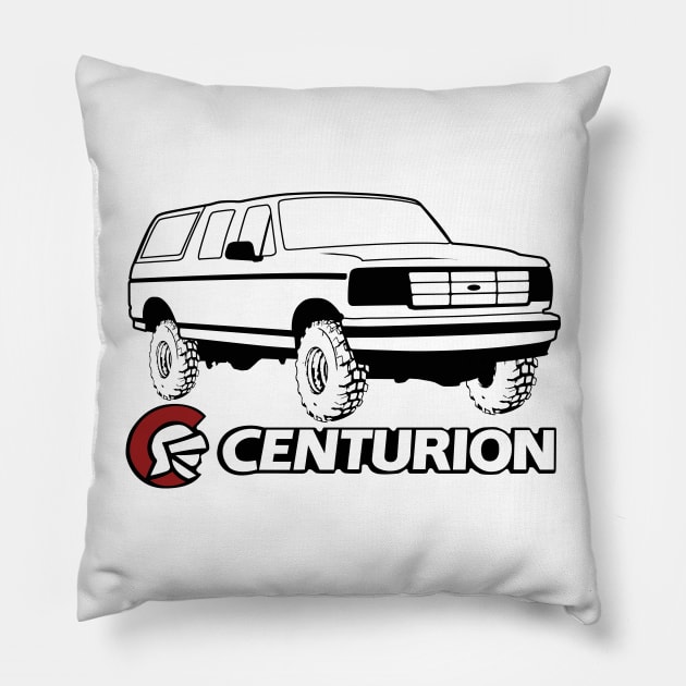 Ford Bronco Centurion w/tires, Black Print Pillow by The OBS Apparel