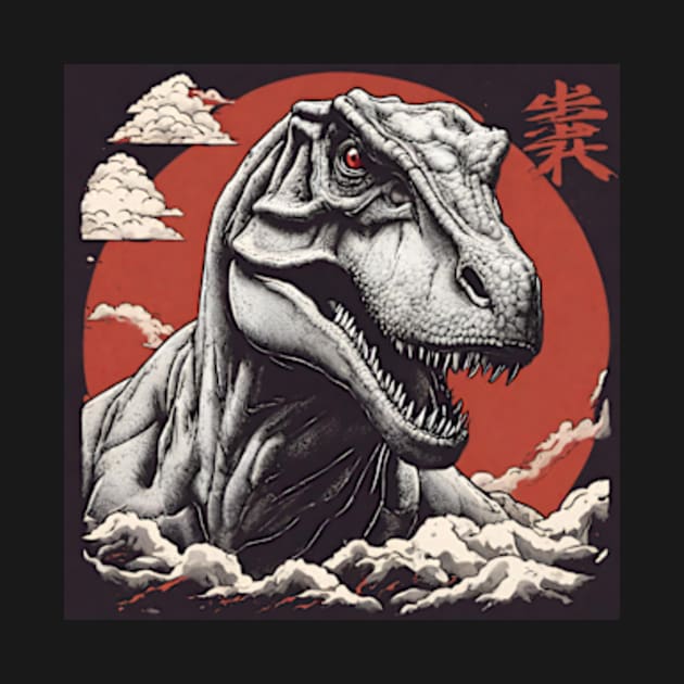 Trex japanese style art by cloudviewv2