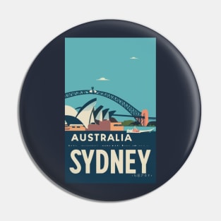 A Vintage Travel Art of Sydney - Australia Pin