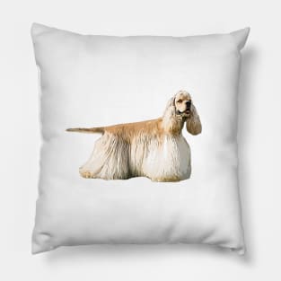 American Cocker Spaniel Golden Beauty Pillow