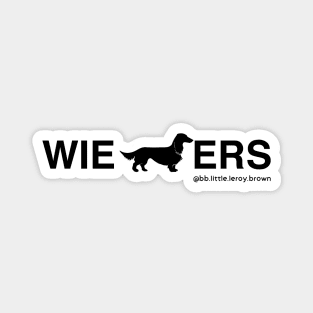 Wieners Dachshund Long Hair Coat (Black) Magnet