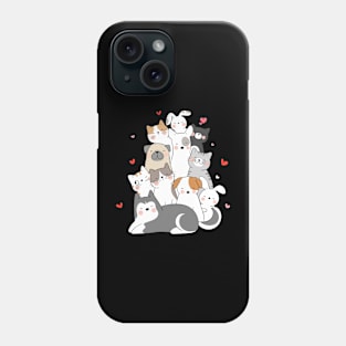 dogs and cats in love-cat lover-dog lover-cute cat-cute dog-cats-dogs-catshirt-dogshirt Phone Case