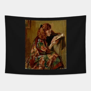 Girl reading Tapestry