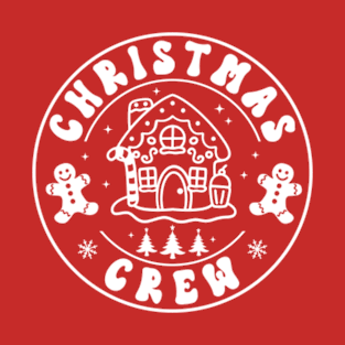 Christmas Crew, Logo, Stamp, Gingerbread Man, Xmas Gift, Funny T-Shirt