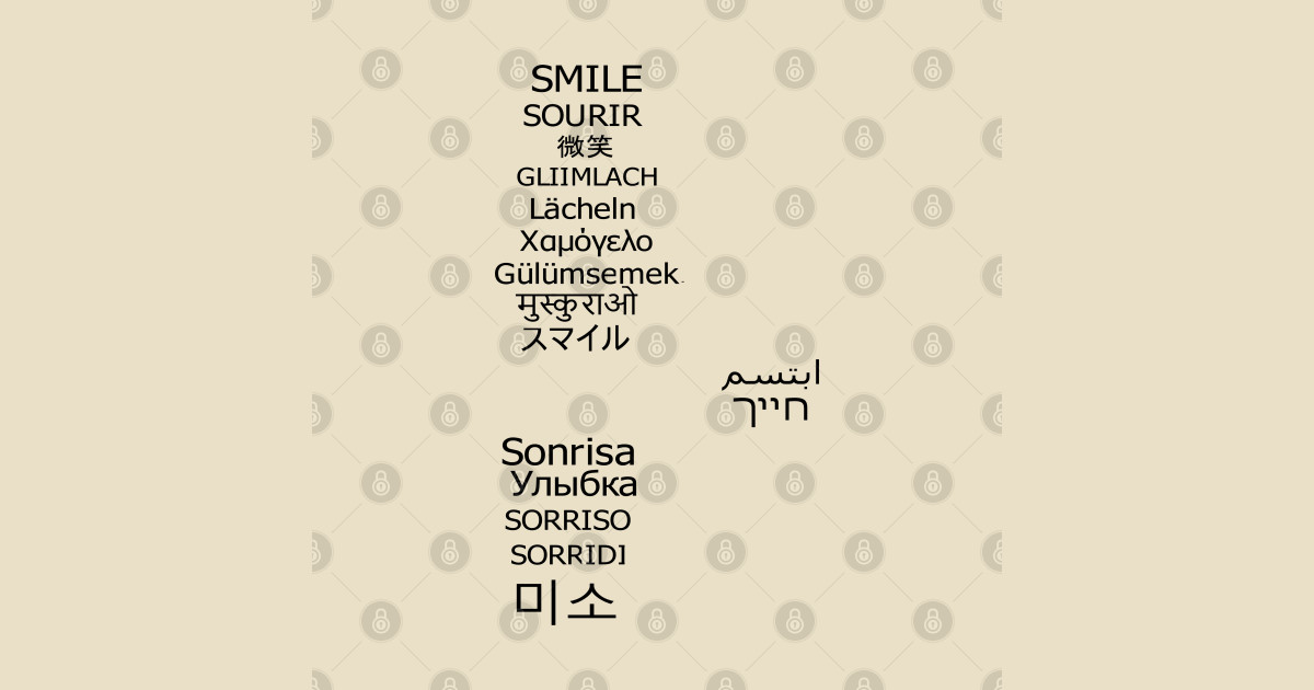 smile in different languages shirt