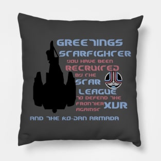 Greetings, Starfighter! Pillow