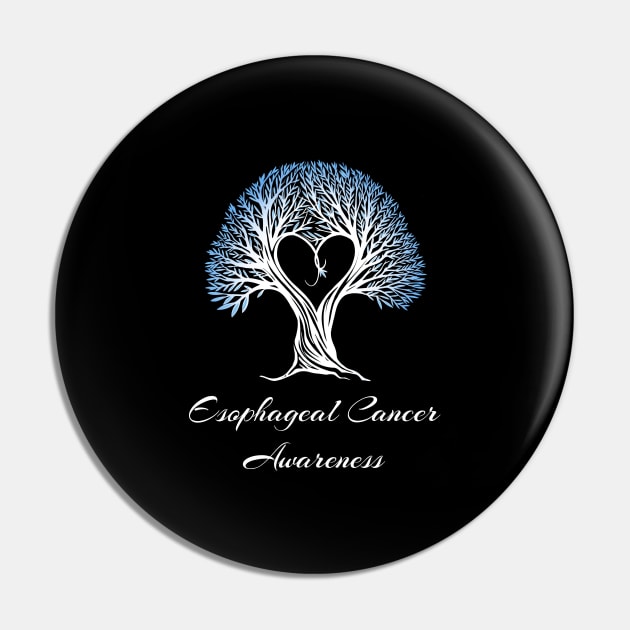 Esophageal Cancer Awareness Tree With Heart Pin by MerchAndrey